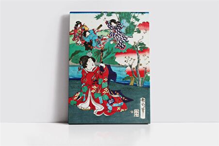 Japon Kadın Kanvas Tablo