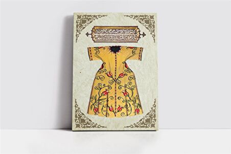 Kitabeli Osmanlı Kaftanı Kanvas Tablo