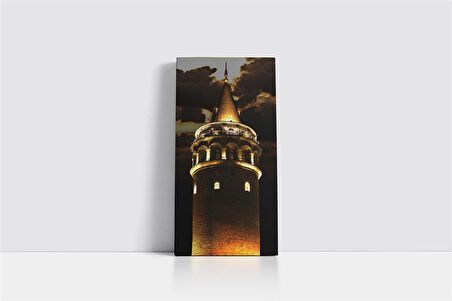 Galata Kulesi Gece Kanvas Tablo