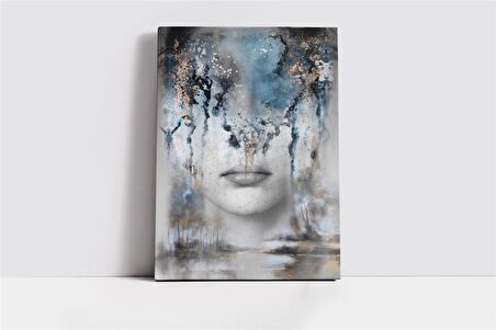 Soyut Yüz Manipülasyon Kanvas Tablo