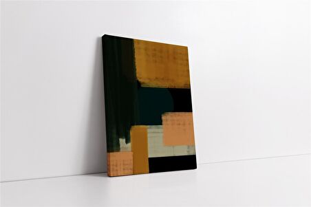 Sarı Yeşil Soyut Kanvas Tablo