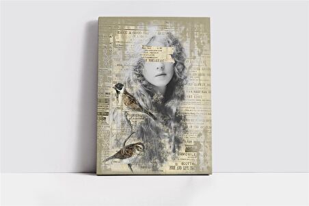 Kolaj Portre Kanvas Tablo