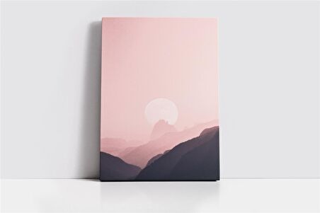 Pembe Doğa Manzarası Kanvas Tablo