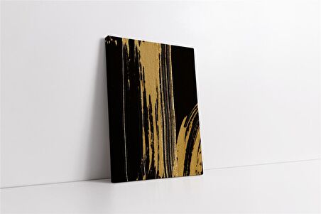 Siyah Altın Soyut II Kanvas Tablo