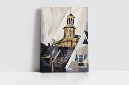 Şehir İlüstrasyon Kanvas Tablo