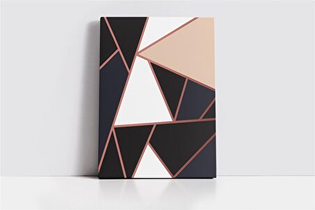 Siyah Bej Soyut II Kanvas Tablo