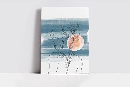 Line Art Kadın II Kanvas Tablo