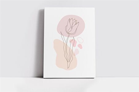 Line Art Çiçek VI Kanvas Tablo