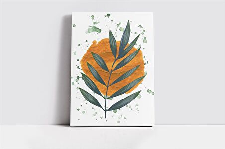 Yağlı Boya Yaprak Kanvas Tablo