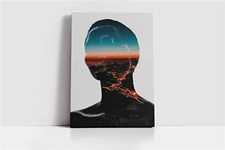 Kadın ve Şehir Kanvas Tablo