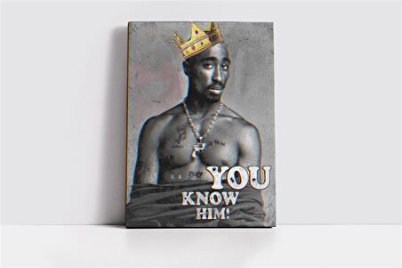 Tupac Glitch Kanvas Tablo