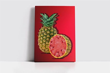 Ananas Karpuz Manipülasyon Kanvas Tablo