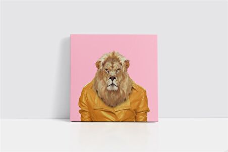 Aslan Adam Manipülasyon Kanvas Tablo