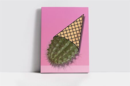 Kaktüs Dondurması Manipülasyon Kanvas Tablo