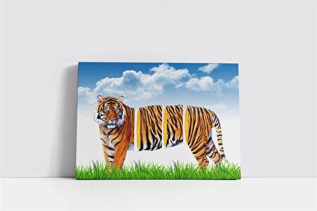 Kaplan Portakal Manipülasyon Kanvas Tablo