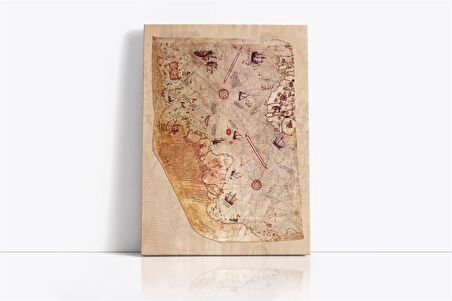 Piri Reis Haritası 1513 Kanvas Tablo