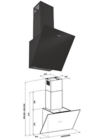 Hafele 45 CM Siyah Ankastre Set (Lumino Ocak/Vega Fırın/Vega Davlumbaz)