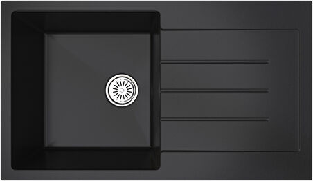 Gradde Sıyah Tek Goz Granıt Evye 50x86 Gr86l