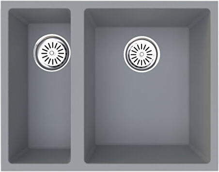 Gradde Beyaz 1.5 Goz Granıt Evye 44x56 Cm Gr5615