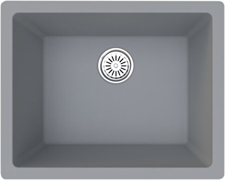 Gradde Grı Tek Göz 44x55 Cm T.Altı,Üstü,Sıfır Granıt Evye Gr43