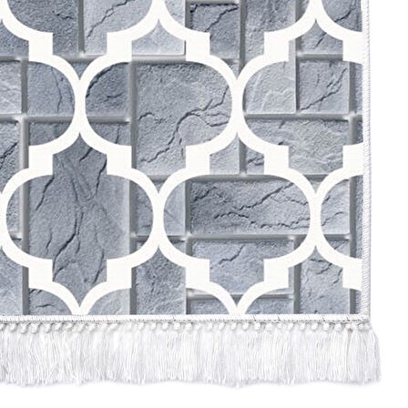 Dekoreko İpek Halı Dijital Saçaklı 2033 Desen 1