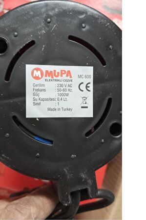 Mupa Mutsan MC600 Elektrikli Türk kahve makinesi 5 fincan 0,4 LT Gizli resistans 1, sınıf KREM