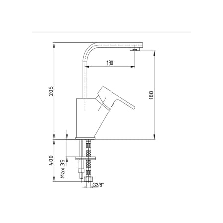 Ar Lunetta Kuğu Borulu Lavabo Bataryası - Mat Siyah 103588108