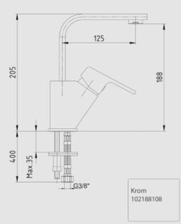 Ar Lunetta 102188108 Lavabo Bataryası Diğer