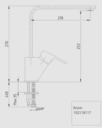 Ar Lunetta Tek Gövde Eviye 102118117 Mutfak Bataryası Diğer