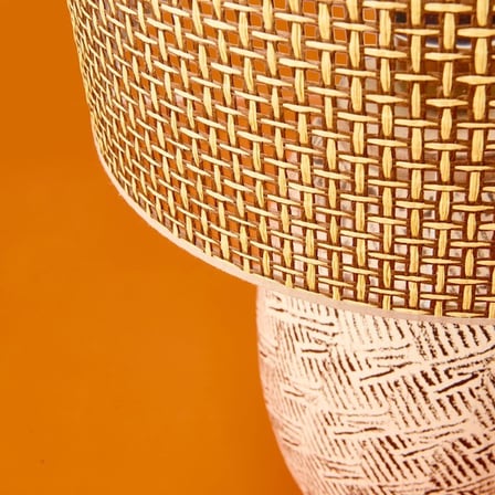 Evidea Lighting Madrid Seramik Abajur - Kahverengi - 50x50x30 cm