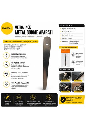 Profesyonel Metal Tamir Penası Ekran Sökme Aparatı Esnek Spudger Çelik Sac 10 cm