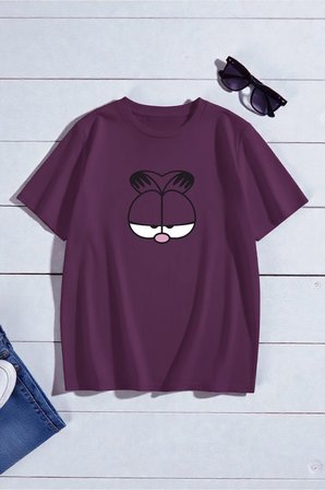 Unisex Garfield Baskılı T-shirt