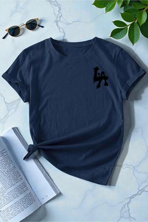 Unisex Los Angles Baskılı LA Tasarım Tshirt