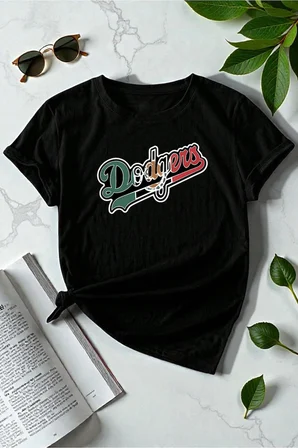 Erkek Dodgers Baskılı Tasarım Tshirt