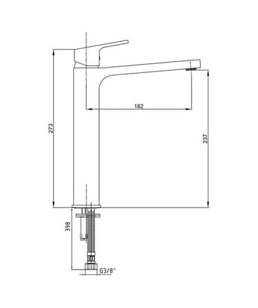 E.c.a. Tiera 104888002 Yüksek Tip Lavabo Bataryası - Beyaz