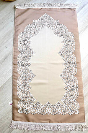 Astarlı Lüks Çeyizlik Seccade S1022 Bej