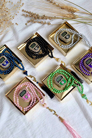 Taşlı Zikirmatik Ve Tesbihli Mevlid Seti 50'li T302