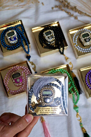 Taşlı Zikirmatik Ve Tesbihli Mevlid Seti 50'li T302