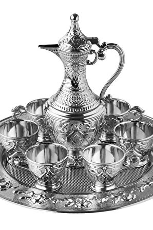 Safir 8 Parça Zemzem Takımı Gümüş Renk