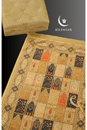 Taşınabilir İpek Dokulu Keseli Seccade