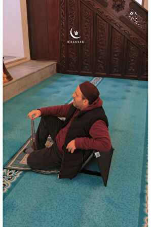 Sırt Dayamalı Seccade -Katlanabilir- Özel Çantalı YEŞİL