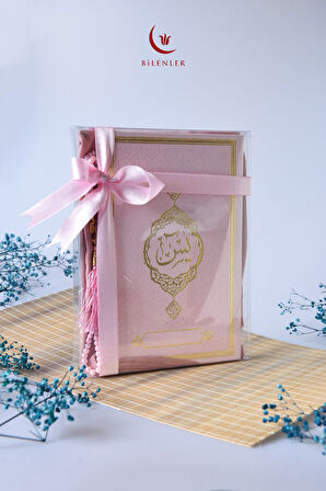 Termo Deri Yasin Kitabı Eşarp ve İnci Tesbih Mevlüt Seti 1 Adet