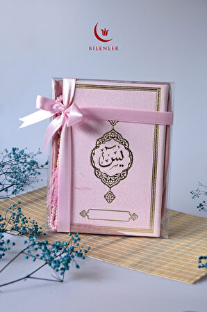 Termo Deri Yasin Kitabı Eşarp ve İnci Tesbih Mevlüt Seti 1 Adet