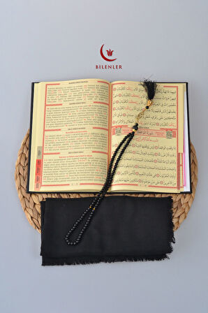 Termo Deri Yasin Kitabı Eşarp ve İnci Tesbih Mevlüt Seti 1 Adet