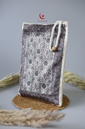 Pratik ve Taşınabilir İpek Dokulu Çantalı Seccade