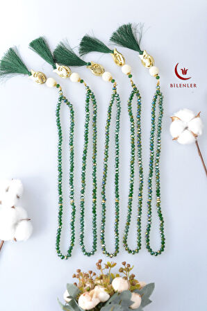 Hediyelik Mevlitlik Kristal Tesbih 99'lu Lale İmameli 5 Adet