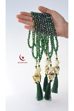 Hediyelik Mevlitlik Kristal Tesbih 99'lu Lale İmameli 5 Adet