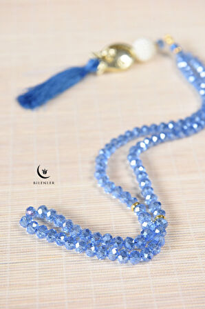 Hediyelik Mevlitlik Kristal Tesbih 99'lu Lale İmameli 5 Adet