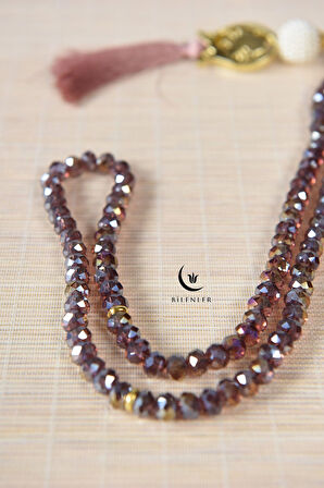 Hediyelik Mevlitlik Kristal Tesbih 99'lu Lale İmameli 5 Adet