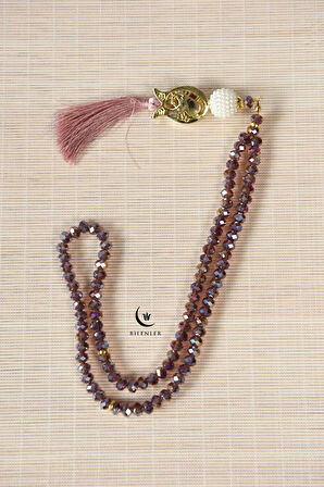 Hediyelik Mevlitlik Kristal Tesbih 99'lu Lale İmameli 5 Adet